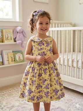 RACHEL RILEY Spring Bloom Peter Pan Collar Dress